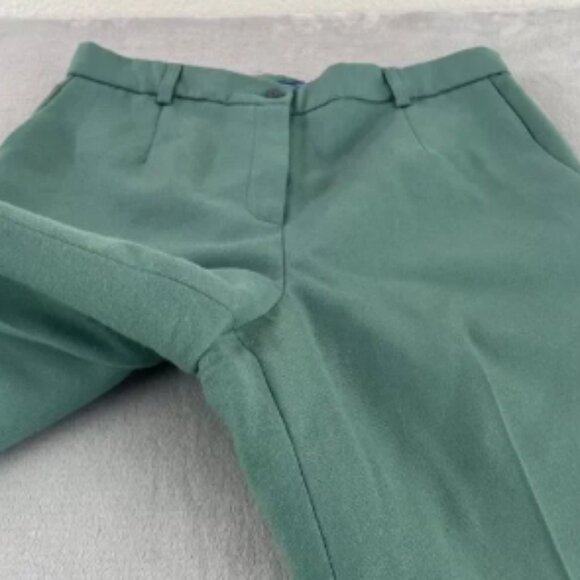 Vintage Pendleton Trouser Pants Women 6 Green Virgin Wool Pleated Lined USA Made - Picture 4 of 6
